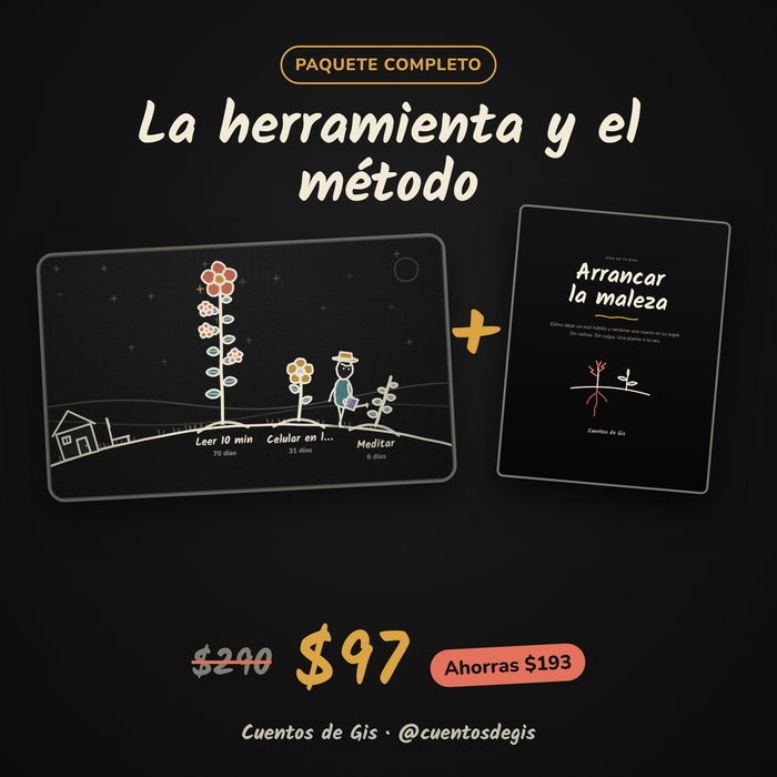 Paquete completo · Tu jardín + Arrancar la maleza