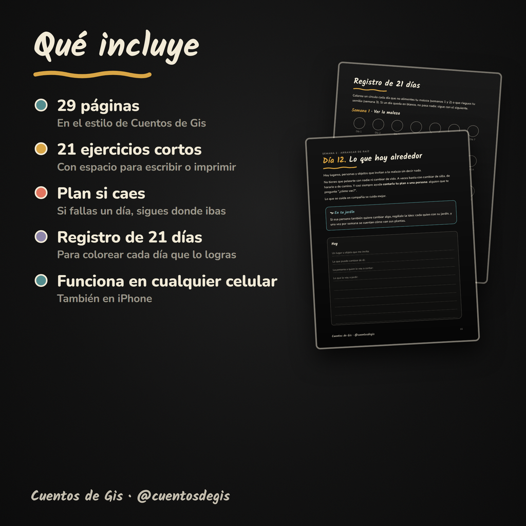 Qué incluye la guía Arrancar la maleza